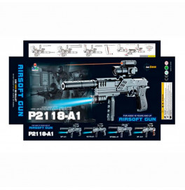 Пистолет с лазером на шариках P2118-A1 Пистолет с лазером на шариках P2118-A1
