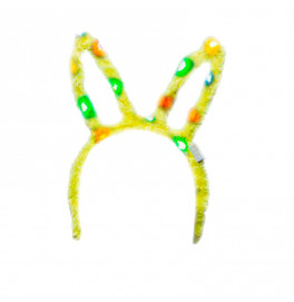 Обруч с ушками зайчика разноцветен для детей. ears-c1_Yellow