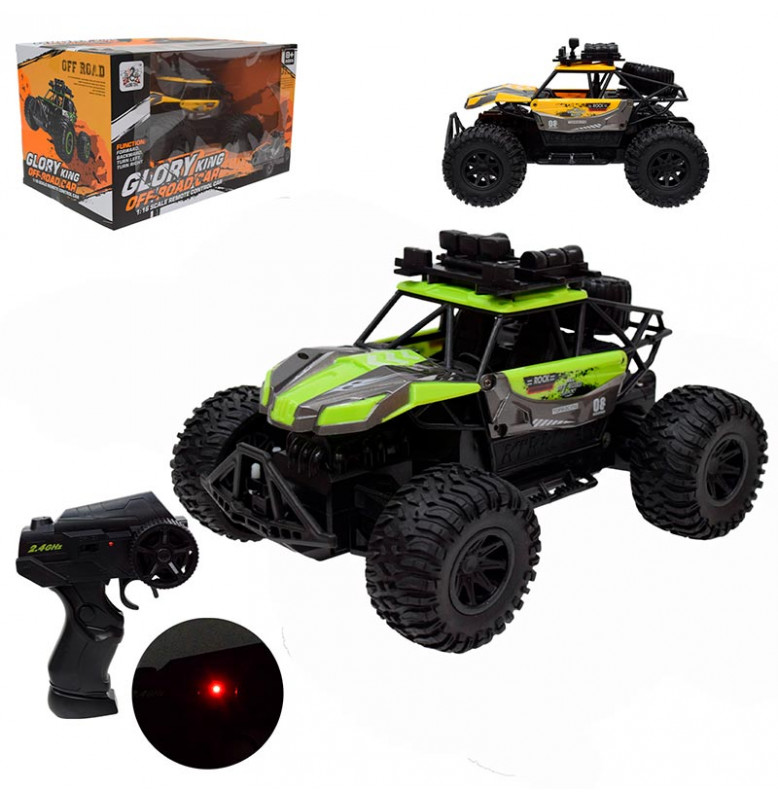 Машина на радиоуправлении Игрушка Джип Джип METR+ Желтый 23 см SL-129A_Green