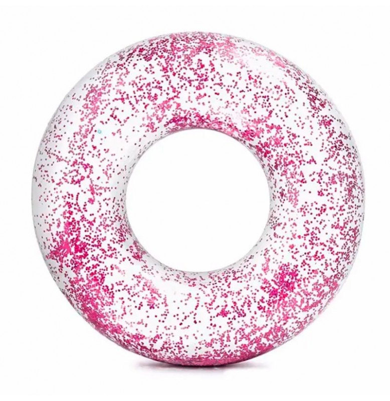 Круг надувной INTEX Прозрачный блеск 56274_Pink