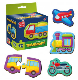 Развивающая игра Vladi Toys "Транспорт" магнитные пазлы VT1733-02