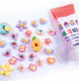 Набор для творчества Vladi Toys "Клей с кабашонами. Сердечко микс" VT4600-04