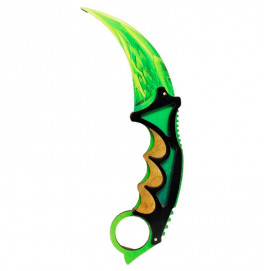 Сувенирный нож Сувенир Декор Керамбит Dragon Glass Изумруд из дерева SO2CARDE