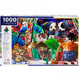 Пазлы 1000 "Щенки и котята" Ен.4719