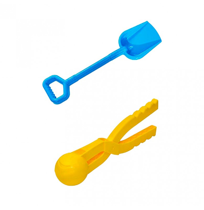 Игровой набор Бамсик Зимние игрушки №2 с лопаткой и снежоклипом 118/7_Blue-Yellow