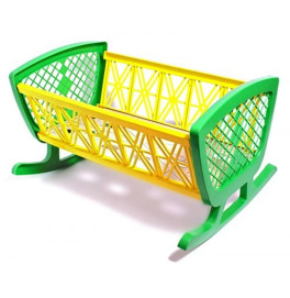 Кровать для кукол, пластмас, разноцветная 006_Green-Yellow
