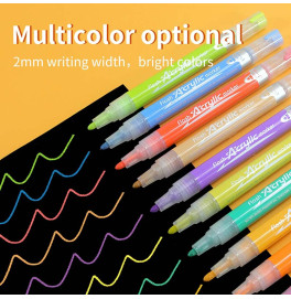 Маркери акрилові LETO 12 кольорів LT-1118-12