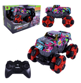 Машинка джип на радиоуправлении на аккумуляторе со светом USB-зарядка 000-034_Pink-Red