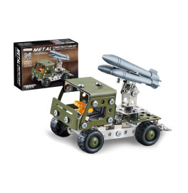 Конструктор Военный транспорт металлический 134 деталей 867-4