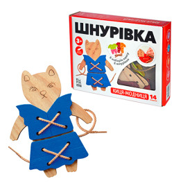 Шнуровка "Котик-модница"
