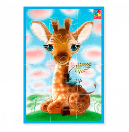 Игра развивающая Vladi Toys Малыш сможет "Жираф" мягкие пазлы А5 VT1103-94