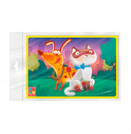 М'який пазл Vladi Toys Котик та песик A5 розвиваючий VT1104-20