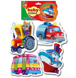 Пазлы детские Vladi Toys "Машины помощники" мягкие