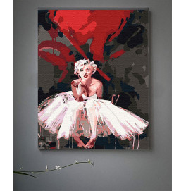 Картина по номерам с лаком ArtCraft без подрамника "Сердце Мэрилин" 40*50 с