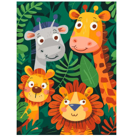 Картина по номерам ArtCraft Веселые джунгли детские 30*40 см Картина по номерам ArtCraft Веселые джунгли детские 30*40 см