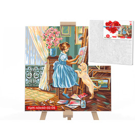 Картина по номерам художница 40x40 см KpNe-40х40-02-05
