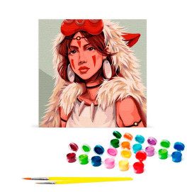 Картина по номерам "Принцесса Мононоке" 40*40 КН 4892