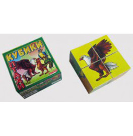 Кубики "Птицы" большие 0603