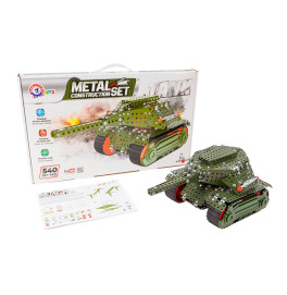 Металлический конструктор ТехноК Танк 540 элементов 9307