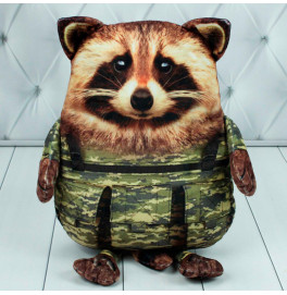 Мягкая игрушка Енот в военной форме 00411-02