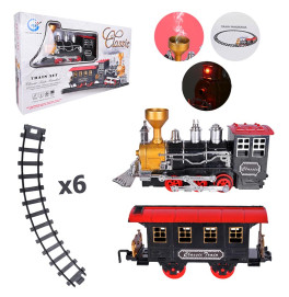 Залізниця арт. 803-1 (36шт/2) батар. з димом короб. 41*7*23см 803-1