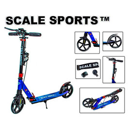 Самокат двухколесный SCALE SPORTS Ручное торможение Синий