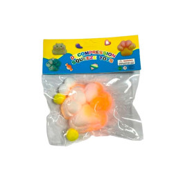 Лапка антистресс бело-оранжевая st-55