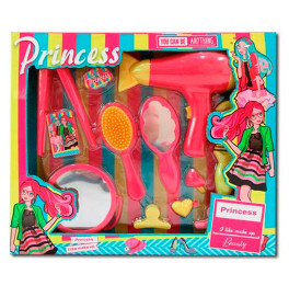 Игровой парикмахерский набор с феном на батарейках и аксессуарами HC321A Игровой парикмахерский набор с феном на батарейках и аксессуарами HC321A