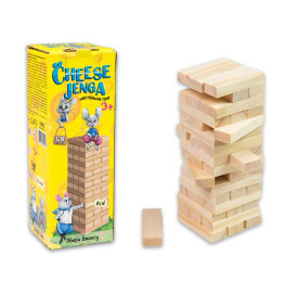 Настольная игра Strateg Cheese Jenga 48 брусков укр.