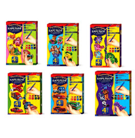 Набор для творчества Danko Toys "Баррельеф" маленький РГБ-02-01,02,03...12 Набор для творчества Danko Toys "Баррельеф" маленький РГБ-02-01,02,03...12