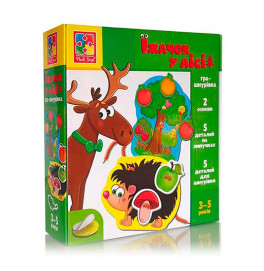 Настольная игра-сортер Vladi Toys "Ежик в лесу" учебная