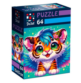 Пазл De.tail Крылатый тигренок 64 детали DT1234-02