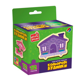 Розвиваюча гра Vladi Toys "Кольорові будинки" магнітні пазли VT1733-03