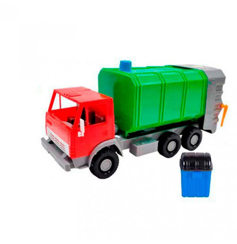 Машинка Мусоровоз Орион Х1 "Камаз" пластиковая 405_Red-Green