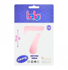 Фольгированный шарик-цифра Balun "7" sugar pink 30" 76 см 02417