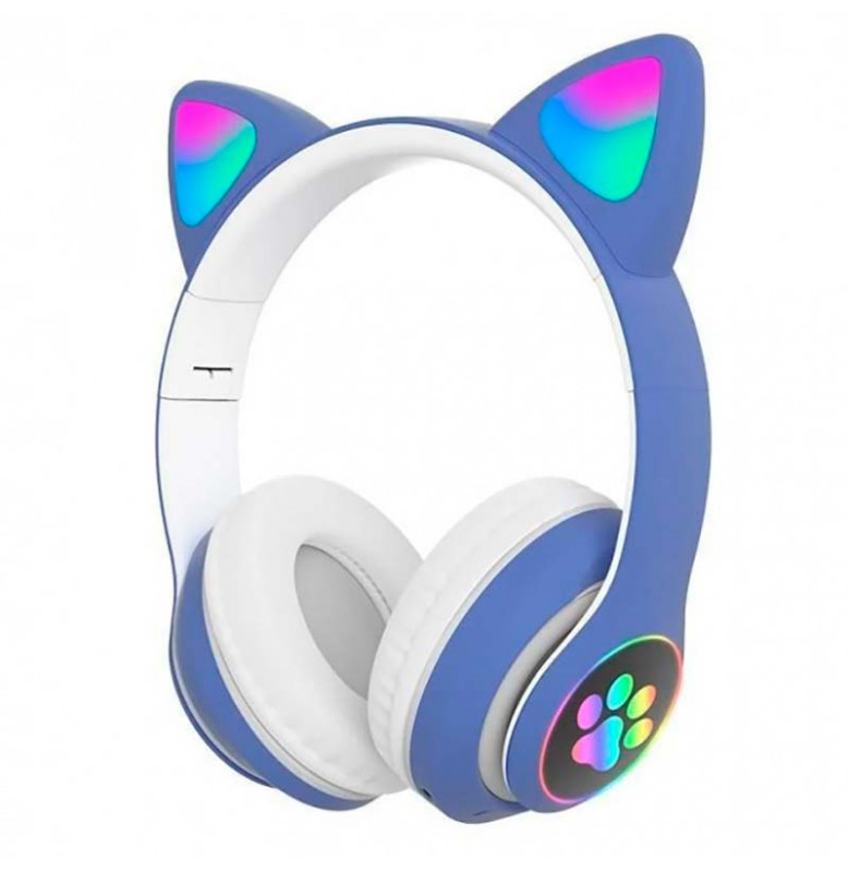 Наушники CAT с ушками Y08M_Blue