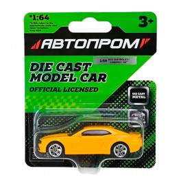 Машинка Автопром 1:64 металлическая AP6406_Yellow, Camaro