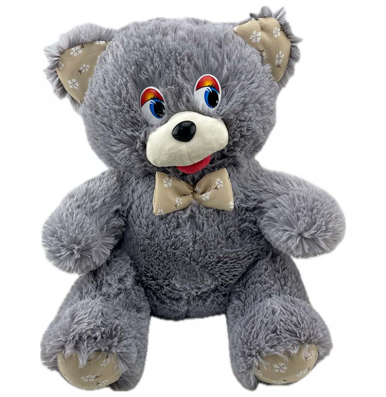 Мягкая игрушка Медведь Санта 0149_Gray