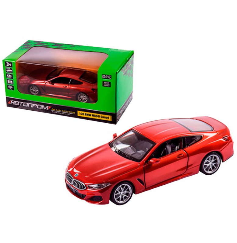 Машинка металлическая "АВТОПРОМ" 2 цвета BMW M850i Coup?, батар, свет, звук 68415_Orange