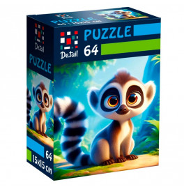 Пазлы Vladi Toys De.tail Лемур в джунглях 64 детали DT1234-14