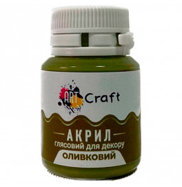 Краска акрил глянец для декора "Оливковый" AG-7524