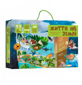 Игра обучающая Умняшка "Жизнь на земле" с многократными наклейками КП-009