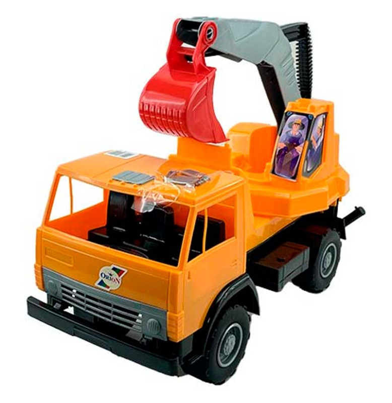 Машинка Оріон Камаз-екскаватор Х2 40 см 495_Orange-Orange