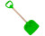Лопата №3 з дерев'яною ручкою Бамсик 0153_Green