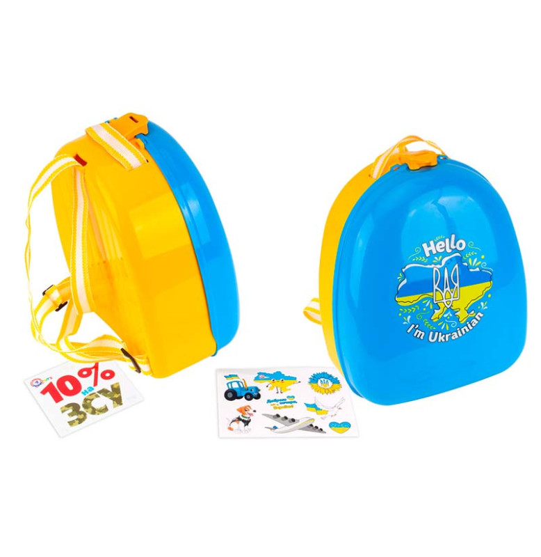 Детячий рюкзак ТехноК 27 см пластиковий 8379_Blue-Yellow