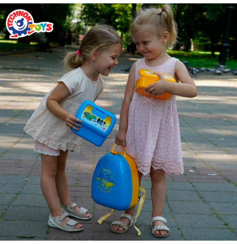 Детячий рюкзак ТехноК 27 см пластиковий 8379_Blue-Yellow