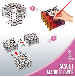 Конструктор Mr.Playwood Скринька "Чарівна квітка" механічна дерев'яна 10801