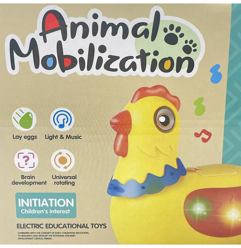 Інтерактивна Тварина з музикою рухається несе яйця 2300_Duck, Yellow