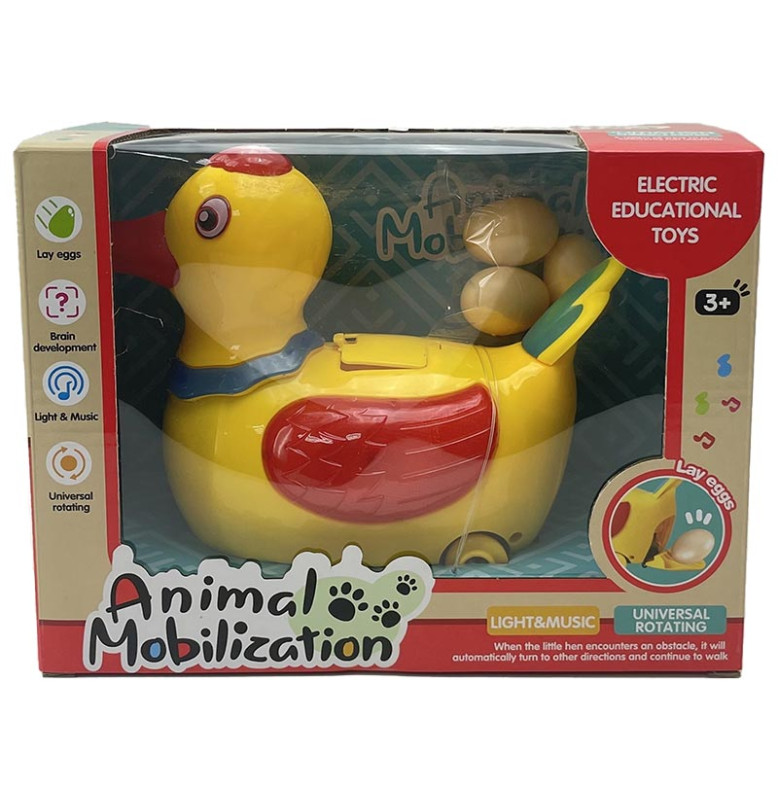 Інтерактивна Тварина з музикою рухається несе яйця 2300_Duck, Yellow