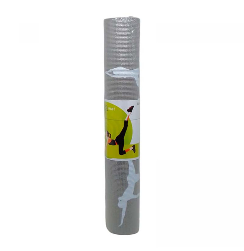 Килимок для йоги/фітнесу PVC 4мм 173*61 см BT-SG-0018_Gray